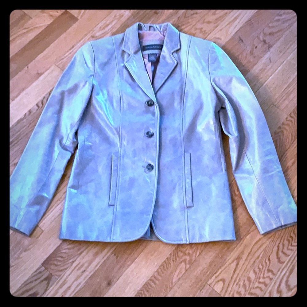 Banana Republic Genuine Leather Blazer